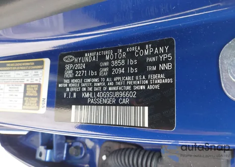 2025 Hyundai Elantra Se from USA, damaged, VIN KMHLL4DG9SU896602